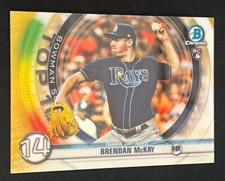 2020 Bowman Scouts Top 100 Chrome Gold Refractor /50 Brendan McKay #BTP-14 RC