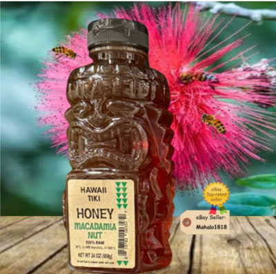 24oz.HAWAII TIKI -MACADAMIA NUT BLOSSOM HONEY FROM HAWAII - 1 Jar