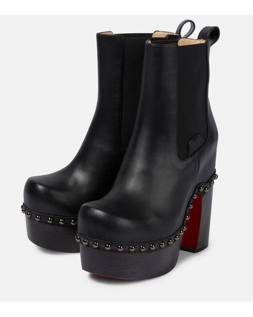 Christian Louboutin — Christian Louboutin Joan Bootie 130 Studded Calf Leather, Black - Retail $1645