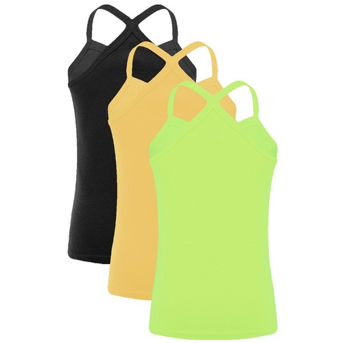 Kids Girls Vest Gymnastics 3Pcs/Set Weekend Y-Back Camisole Running Tops Beach - Picture 39 of 102
