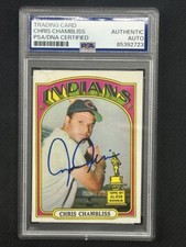 Chris Chambliss 1972 Topps Hand Signed Rookie PSA Authentic Auto #142
