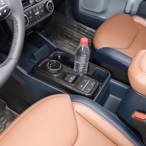 Console Gear Shift Panel Cover Trim Kit for Dodge Challenger 2015+ Carbon Fiber