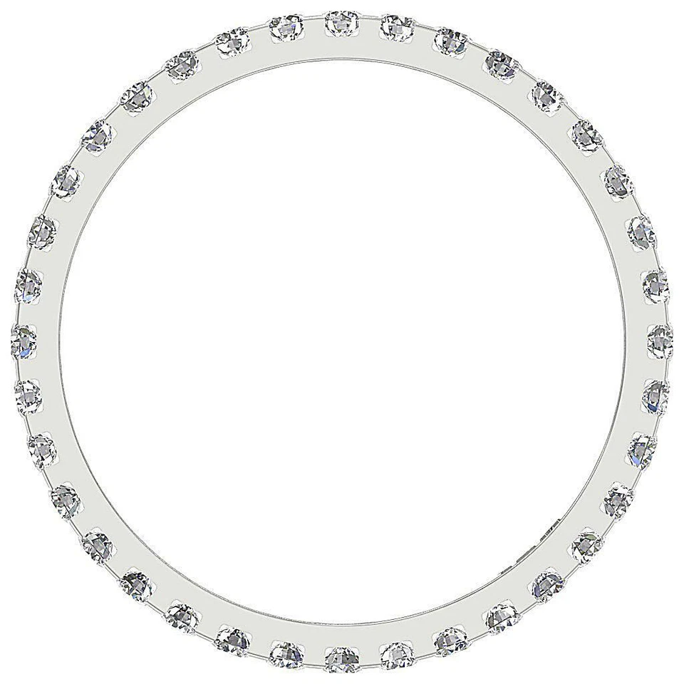 Eternity Engagement Stackable Ring SI1 G 0.90 Ct Natural Round Diamond 14K Gold - Image 2 of 4