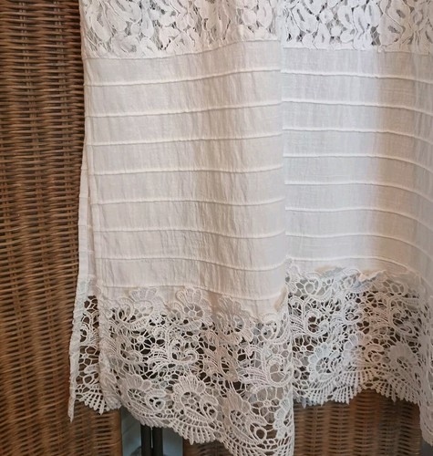Weiche Umrandung Gr. PXS Romantik Kleid Spitze Maxikleid weiß Boho Cottagecor - Bild 5 von 13