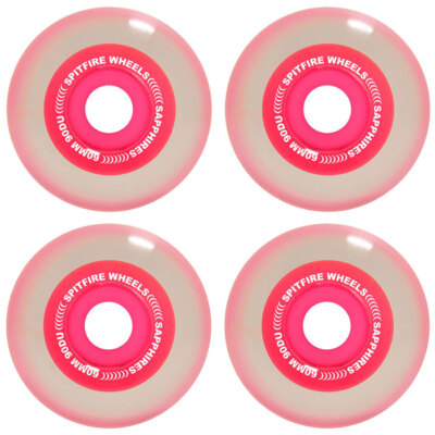新品 SPITFIRE SAPPHIRES ピンクウィール 60mm 4個セット Spitfire Skateboard Wheels 60mm 90A Sapphire Conical Full