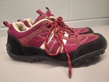KnixMax AM033 Womens Red Lace Up Low Top Lace Up Hiking Shoes Size US 7