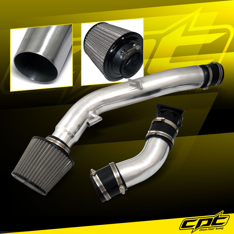 For 0307 G35 3.5L V6 Automatic Polish Cold Air Intake + Stainless Air Filter eBay
