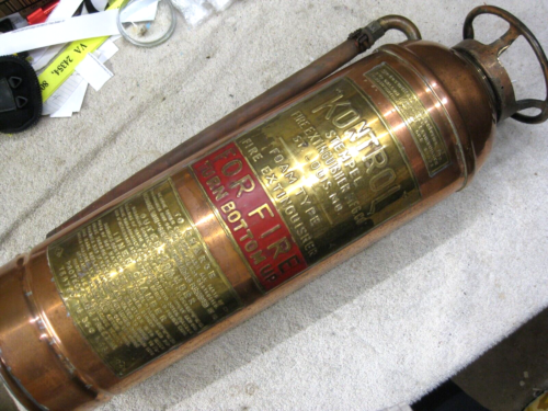 Empty vintage rare Kontrol 2 1/2 gallon foam type fire extinguisher