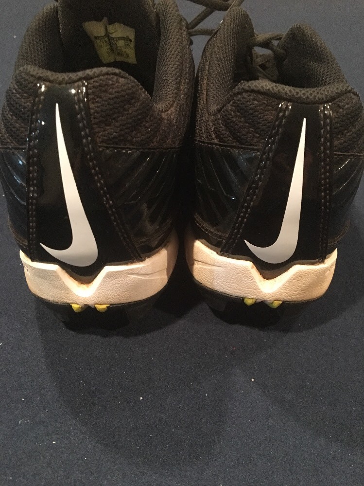 Nike Vapor Shark 2 Football Cleats - Black/White/Volt-Men’s Size 13 643162-010 Nike Men Sz 10 Vapor Shark 643162-010 Football Black White  main image 3