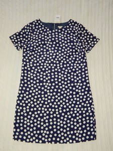 j crew navy polka dot dress