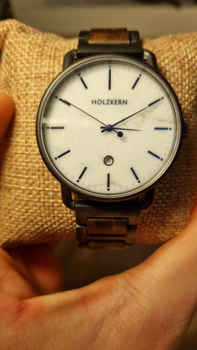 Melissa Koa Holzkern Antonius Yellow White Womens Watch Marble