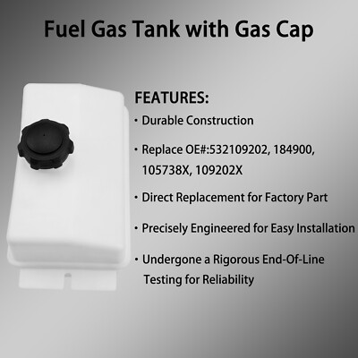 Fuel Gas Tank For Husqvarna Poulan Roper Weed Eater Craftsman