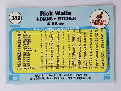 You Pick Your Cards ⚾ 1982 Fleer 1-385 ⚾ Baseball Set Builder card ⚾ - Picture 504 of 511