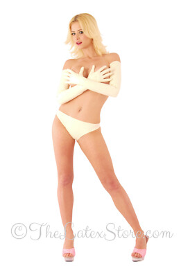 Latex OPERA/LONG Gloves / PREMIUM / WHITE / FETISH / Made in Germany / 1108