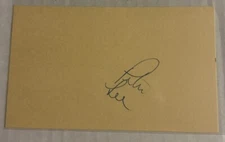 Peter Lee Hand Signed Auto Autograph Index Card Pittsburgh Penguins