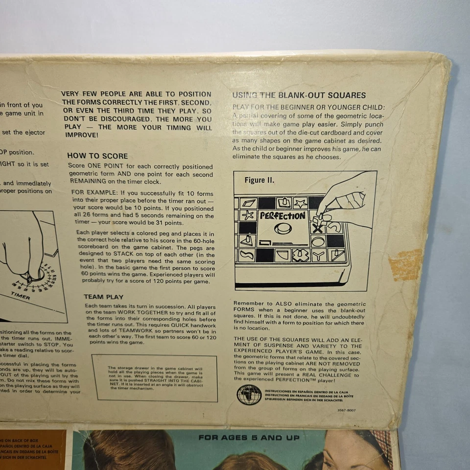 Juego de mesa Perfection Vintage 1973 Lakeside eléctrico falta 1 pieza funciona Foto 4 de 4