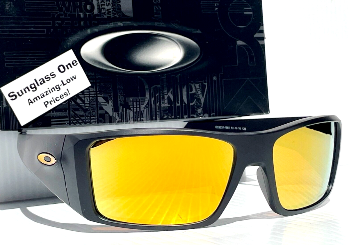 NEW Oakley HELIOSTAT Matte Black PRIZM POLARIZED 24k Gold Lens