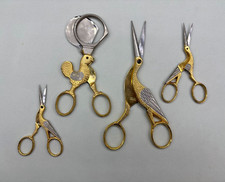 VINTAGE STICKSCHERE SET N&Auml;HEN STORCH MARKE WASA SOLINGEN + EIERSCHERE