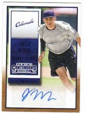 2015 Panini Contenders Draft Ticket Autograph AUTO Blue Foil Javier Medina