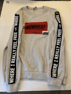 DeFacto NOWHERE Grey XL Sweatshirt | Slim Fit