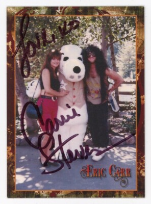 Carrie Stevens-Signed 2012 Eric Carr Tribute Card #19 (Eric Carr and Carrie)
