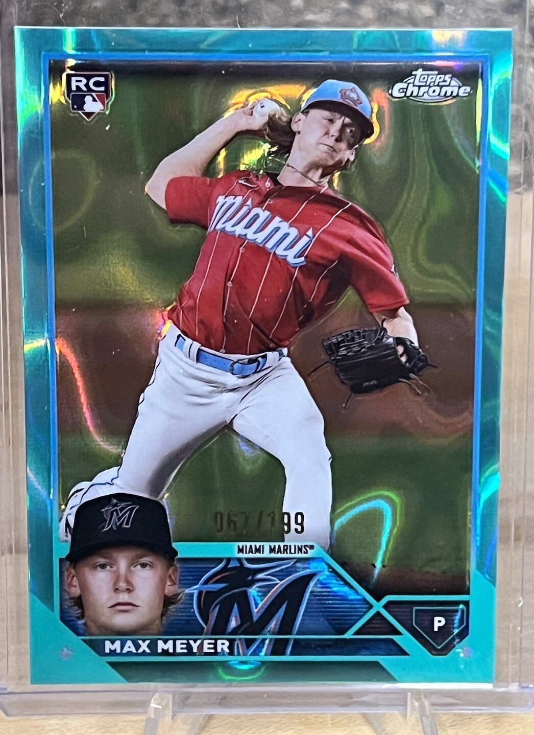 2023 Topps Chrome Aqua Lava Refractors #104 Max Meyer /199