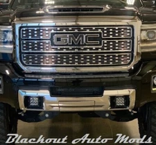 2014-2018 GMC Sierra Gloss Black Emblem Blackout Overlay Decals - Set of 2