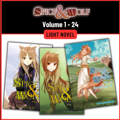 Spice & Wolf LIGHT NOVEL Vol.1-24 English Version (HALF/FULL SET) DHL EXPRESS