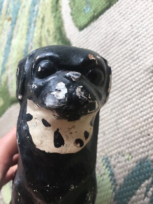 置物 CHALKWARE BULLDOG Vintage chalkware Bulldog