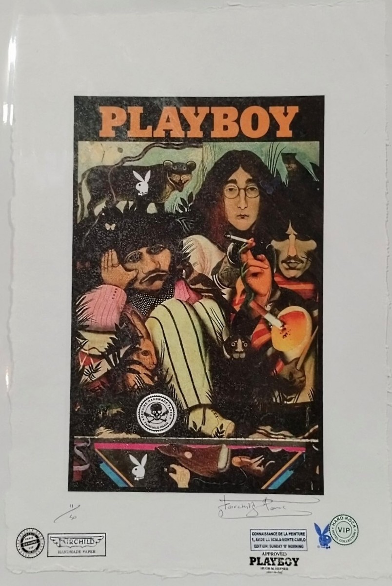 The Beatles, PLAYBOY, Limited Edition Print 22'x15'x Hand Signed