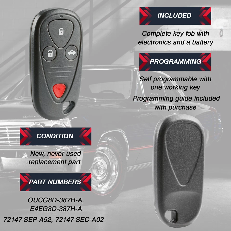For 2004 2005 2006 Acura TL TSX Keyless Entry Car Remote Key Fob Transmitter Foto 4 de 4
