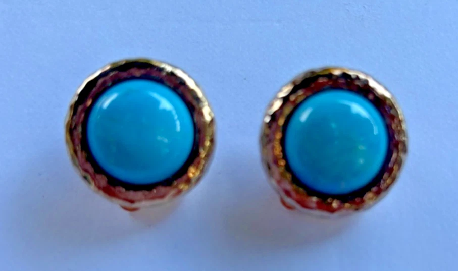 PENDIENTES CLIP SIMON SEBBAG DESIGNS SSD PLATA ESTERLINA 925 TURQUESA 1” Foto 2 de 4