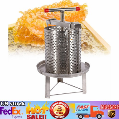 #ad Mesh Bee Honey Press Machine Manual Honey Extractor Stainless Steel Household $101.41