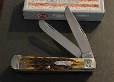 🔥 2020 Family Case XX 6254 Antique Bone Peach Seed Jig Trapper Knife “Job Case”