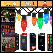 99FT 100 LED RGB Smart Christmas Outdoor String Lights, APP Remote, DIY Chasing,