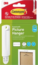 Command 17040 Sawtooth Picture Hanger Kit with Adhesive Strips - Hanger Holds u