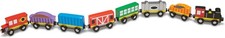 Melissa  Doug Wooden Magnetic Train Cars - 8 Piece Educational and Skill-Buildi