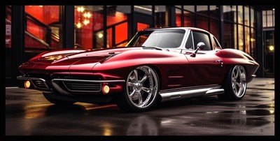 Corvette Stingray Automobile Image, Canvas Print, Automobile Wall Art Home Decor