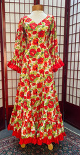 Flamenco Dress with Multi-Color Print, with Flowers