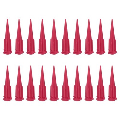 20Pcs 25Ga Industrial Dispensing Needle Tapered Tip Plastic Red