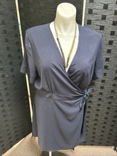 NEW Women's Express XL Navy Blue Wrap Dress