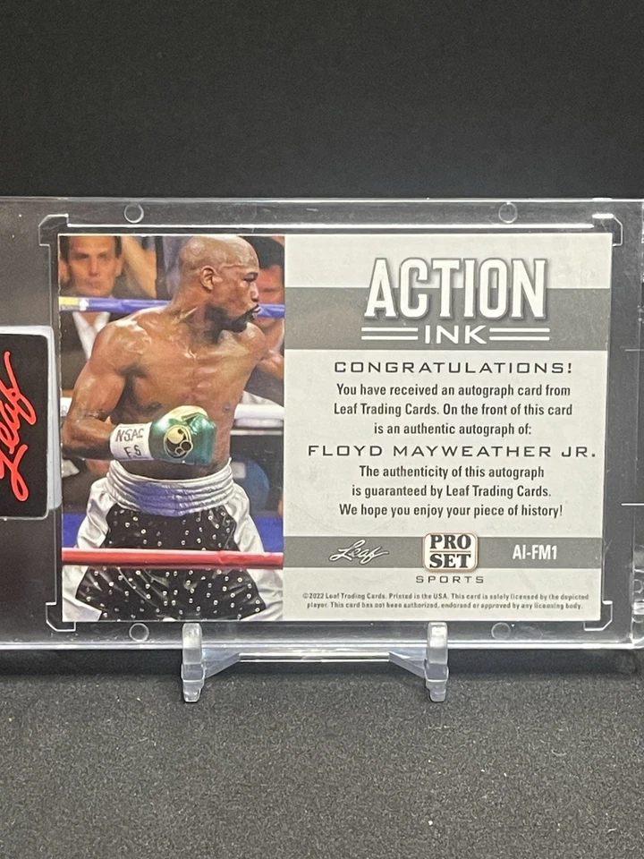 2022 - Leaf Floyd Mayweather Jr. Action Ink Autograph AI-FM1 Sealed Auto - Image 2 of 2