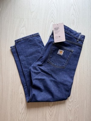 Carhartt WIP Newel Tapered Logo-Appliquéd Jeans Dark Blue Size 36