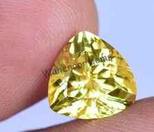 4.35Ct Natural Ceylon Yellow Sapphire Trillion CERTIFIED Unheated Loose Gemstone