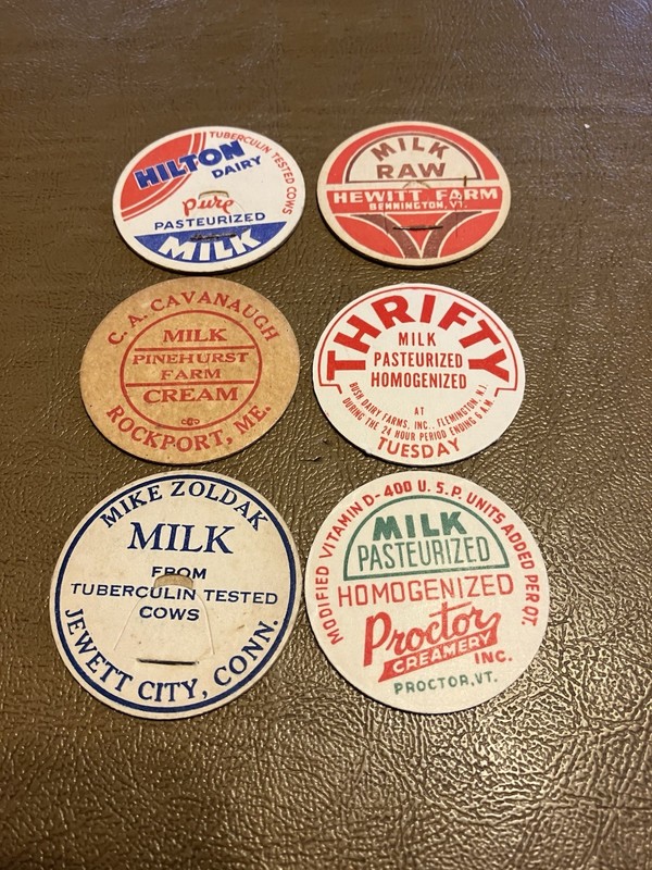Lot of 6 Milk Caps 