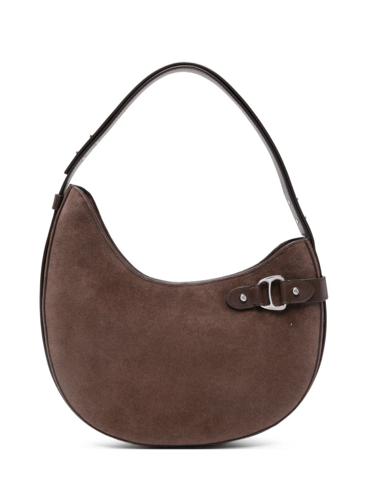 Polo by Ralph Lauren Brown SuedeHobo Bag with Buckle Detail