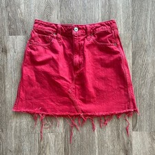 Abercrombie  Fitch Zoe A-Line Skirt Red Size 2  Vintage Natural Rise