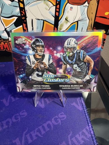 Topps Chrome Cosmic 2025 Star Cluster Insert Bryce Young Tetairoa McMillan SC-6