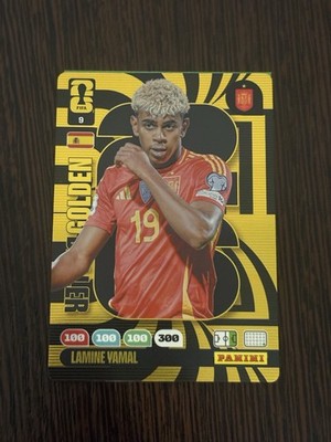 Panini 2026 Adrenalyn XL FIFA World Cup Golden Baller Lamine Yamal Spain #9 RARE