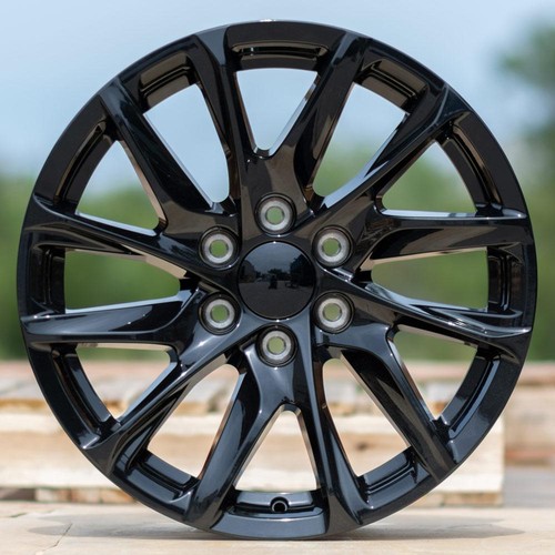 22 inch Black 4875 Rims Set (4) Fits Cadillac Escalade GMC Yukon Sierra ...